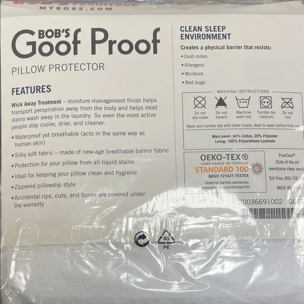 Bob's Furniture Pillow Protector Queen